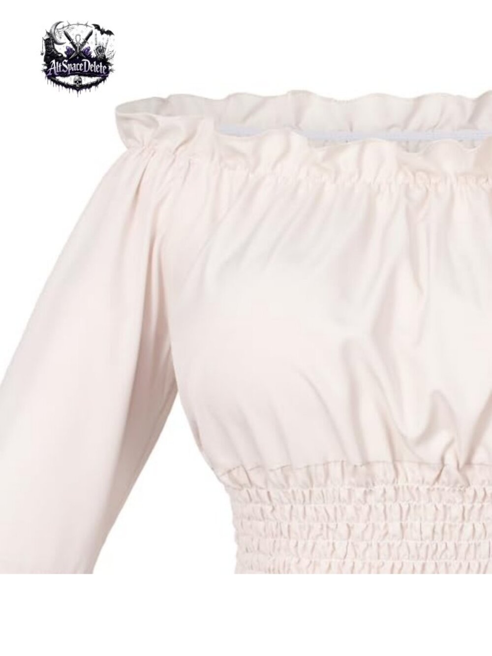 Womens Renaissance Victorian Peasant Ruffle Blouse Costume - Picture 3 of 5